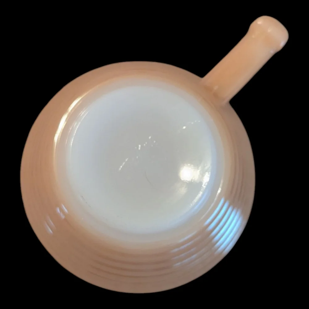 VTG Anchor Hocking Fire King Peach Lustre Beehive Pattern Handled Ramekin Bowl
